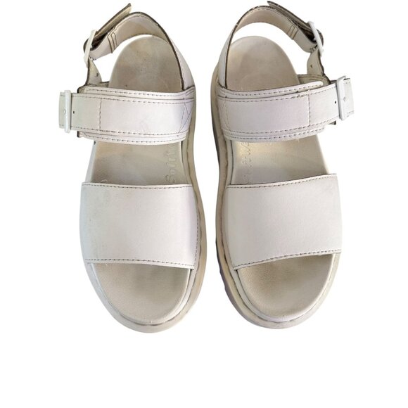 Dr. Martens Women's Voss Mono Hydro White Leather Straps SoftWair Sandals Size 6 - Picture 3 of 11